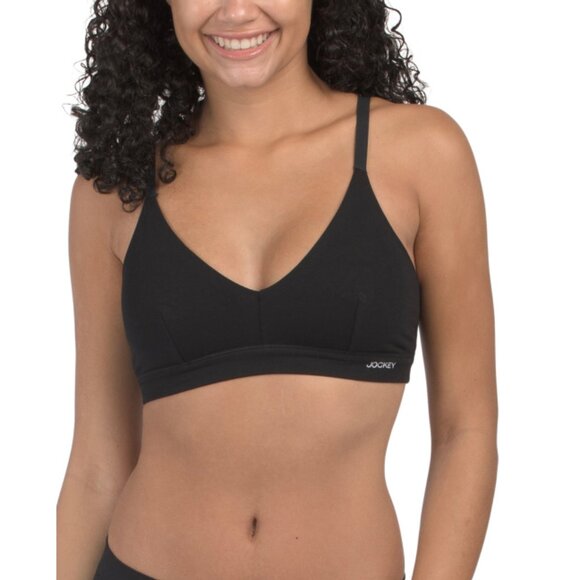 JOCKEY Black Organic Cotton Blend Bralette - Picture 1 of 2